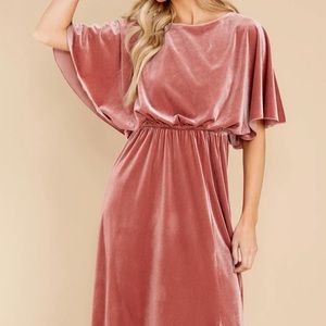 Pink Velvet Maxi Dress
